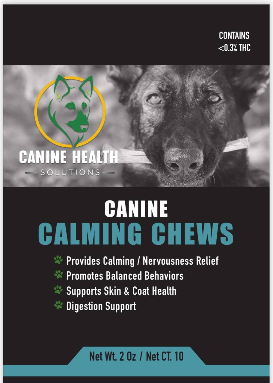 CANINE CALMING CHEWS (10 Chews, 60 Chews)