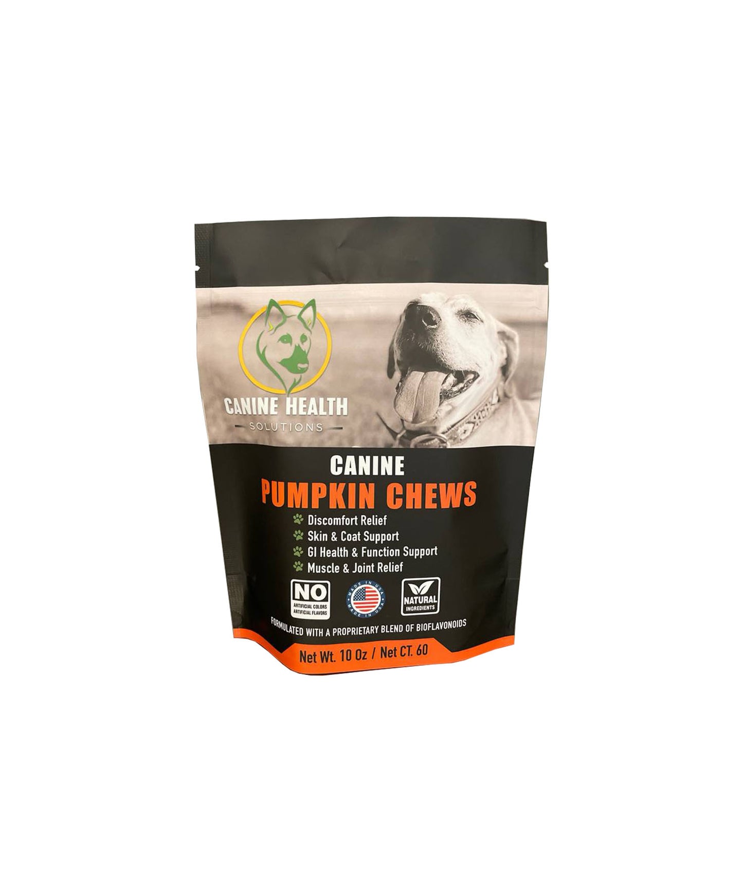CANINE PUMPKIN CHEWS (10 Chews, 60 Chews)